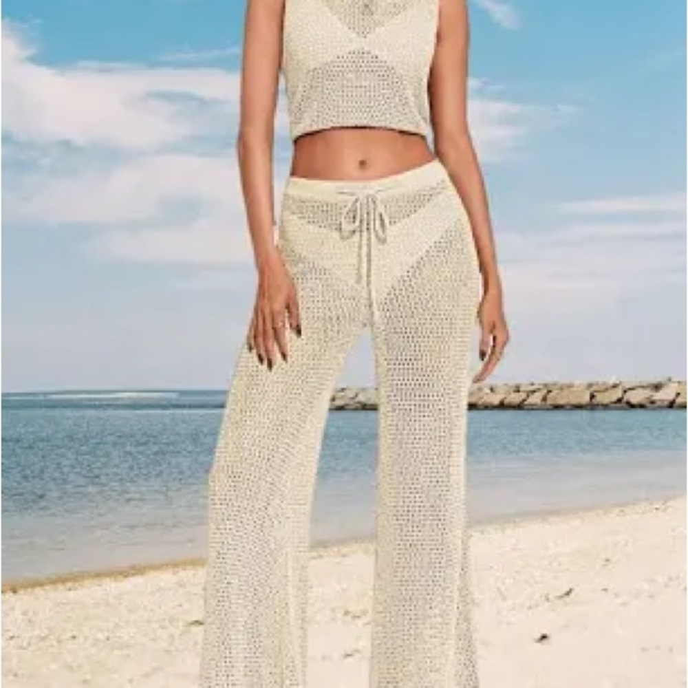NWT Forever 21 crocheted beige beach cover-up - Picture 10 of 10